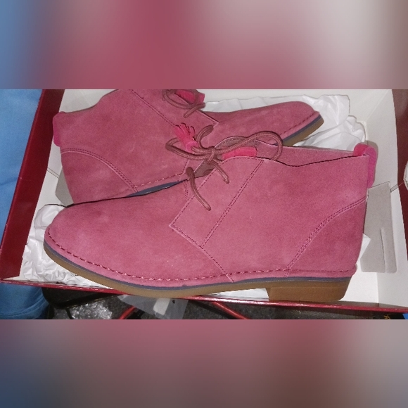 Hush Puppies Women's Cyra Catelyn Boots 5490-603 Dk Red Suede NIB Sz US10/EU42 - Picture 11 of 12